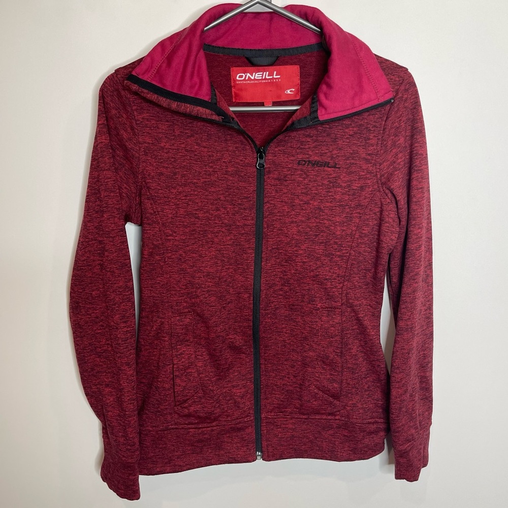 O’Neill Fleece Fitted Red full zip Sweater Jacket in Size XS